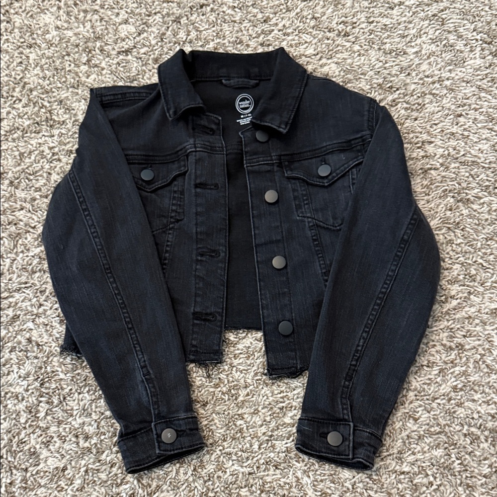 Girls Black Denim Jacket